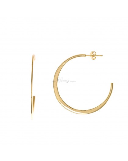 Pendientes de aros de plata chapada Salvatore Ref. 254A0052