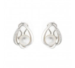 Pendientes de plata con perlas Salvatore Ref. 121A0043