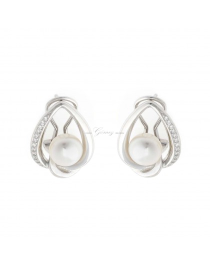 Pendientes de plata con perlas Salvatore Ref. 121A0043