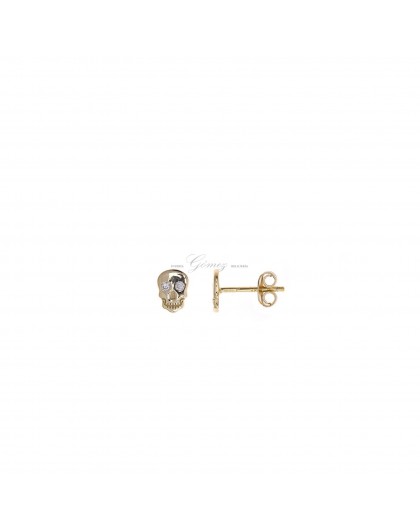 Pendientes calavera chapada Salvatore Ref. 213A0179