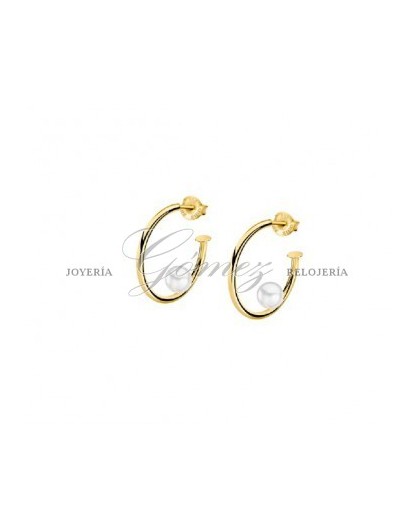 Pendientes de aros de plata chapada Lotus Silver Ref. LP1976-4/2