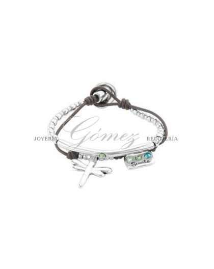 Pulsera Uno de 50 Lucky go happy Ref. PUL2060VRDMTL0M