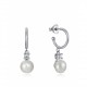 Pendientes de aros de plata con perlas Viceroy Ref. 7121E000-68