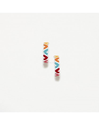 Pendientes de aros de plata Agatha Ruiz de la Prada Ref. 020FRE