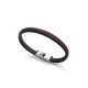 Pulsera de acero Viceroy y cuero marron y negro Ref. 1328P01011
