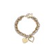 Pulsera de acero Viceroy con perlas y corazones Ref. 1363P01012