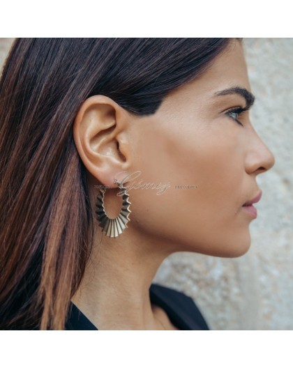 Pendientes de aros de acero Ref. BPE516D
