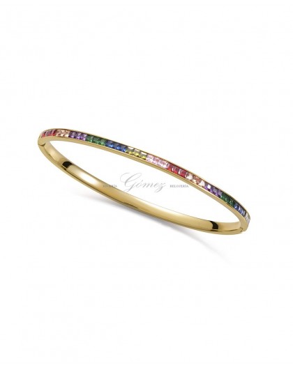 Pulsera de acero rigida con circonitas Ref. 1357P01012