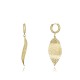 Pendientes de aros de acero hoja Viceroy Ref. 75319E01012