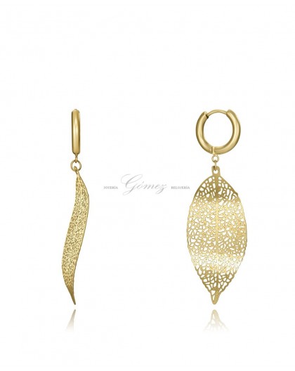 Pendientes de aros de acero hoja Viceroy Ref. 75319E01012