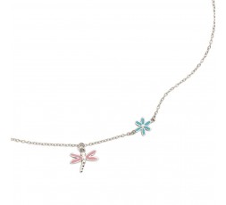 Collar de plata flores Agatha Ruiz de la Prada Ref. 105PET
