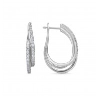 Pendientes de aros de plata luxenter Ref. EQ0310000