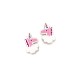 Pendientes unicornio de plata Agatha Ruiz de la Prada Ref. 033ROS