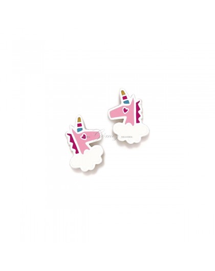 Pendientes unicornio de plata Agatha Ruiz de la Prada Ref. 033ROS