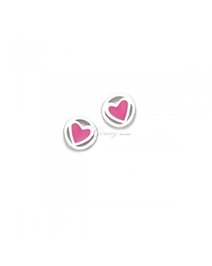 Pendientes de plata corazon Agatha Ruiz de la Prada Ref. 018ROS