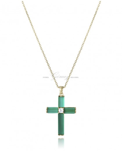 Collar Viceroy cruz piedra verde Ref. 2302C100-42