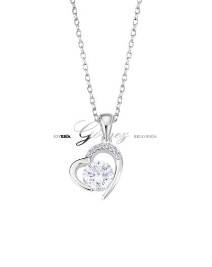 Colgante de plata corazon con circonitas Lotus Silver Ref. LP3106-1/1
