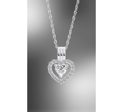 Colgante de plata corazon con circonitas Lotus Silver Ref. LP3555-1/1