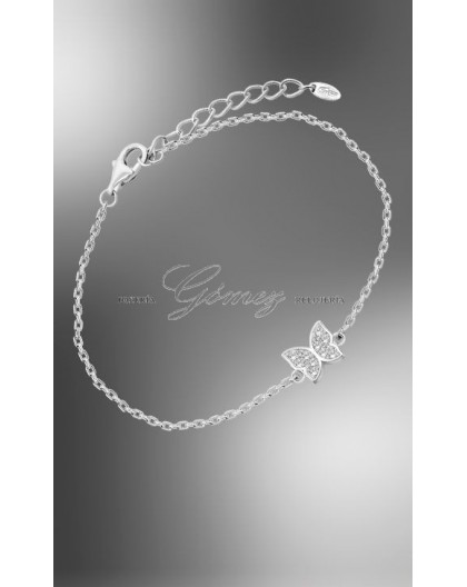 Pulsera de plata mariposa con circonitas Lotus Silver Ref. LP3051-2/1