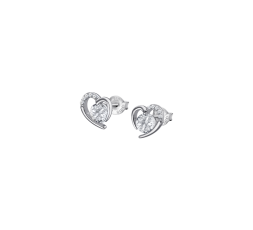 Pendientes corazon de plata con circonitas Lotus Silver Ref. LP3106-4/1