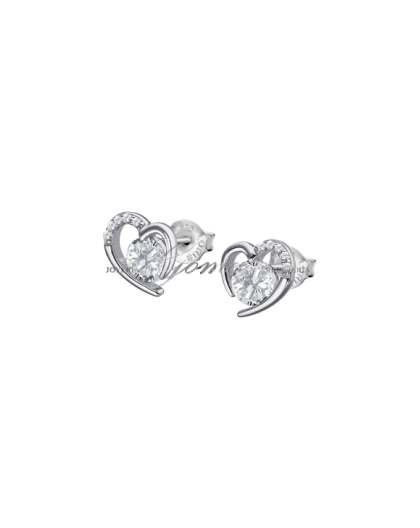 Pendientes corazon de plata con circonitas Lotus Silver Ref. LP3106-4/1