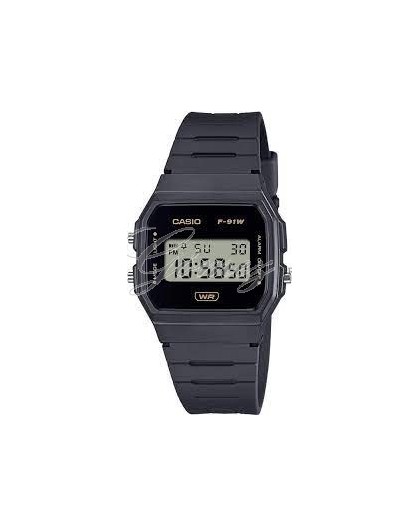 Reloj Casio negro Ref. F-91WB-1AEF