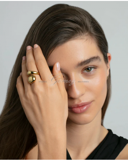 Anillo de acero Ip dorado Viceroy Ref. 14292A01412