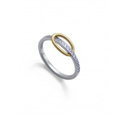 Anillo de plata bicolor con circonitas Viceroy Ref. 9158A012-30