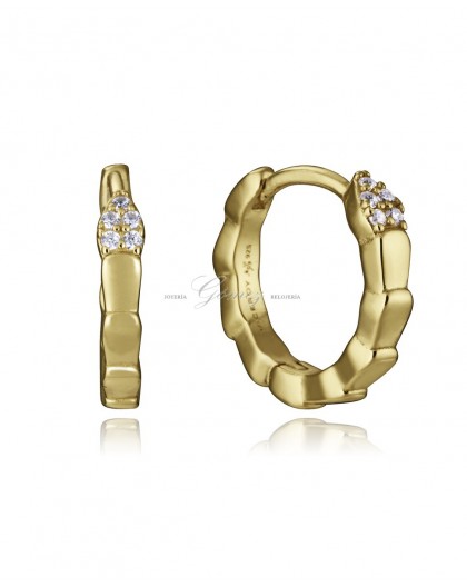 Pendientes de aros de plata chapada VIceroy Ref. 13244E100-30
