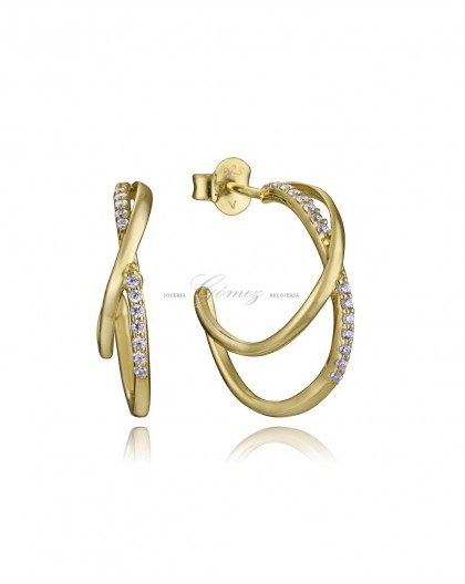Pendientes de aros de plata chapada Viceroy Ref. 9157E100-30