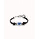 Pulsera de cuero Uno de 50 Ref. PUL2480AZCMTL0M