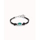 Pulsera de cuero Uno de 50 Ref. PUL2480AZCMTL0M
