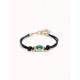 Pulsera de cuero Uno de 50 Ref. PUL2480AZCMTL0M