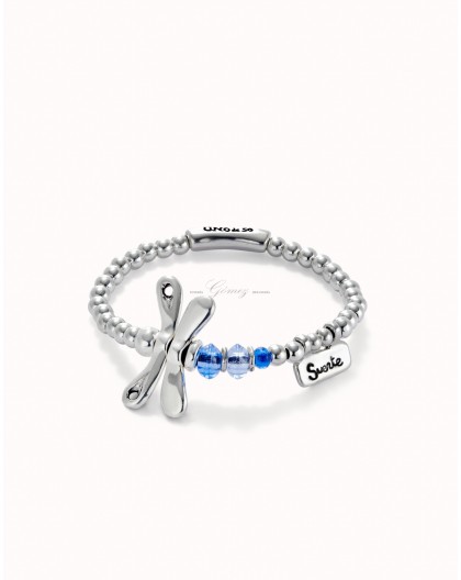 Pulsera Uno de 50 Libelula Ref. PUL2475AZUMTL0M