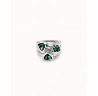 Anillo Uno de 50 con cristal verde Ref. ANI0849VRDMTL15