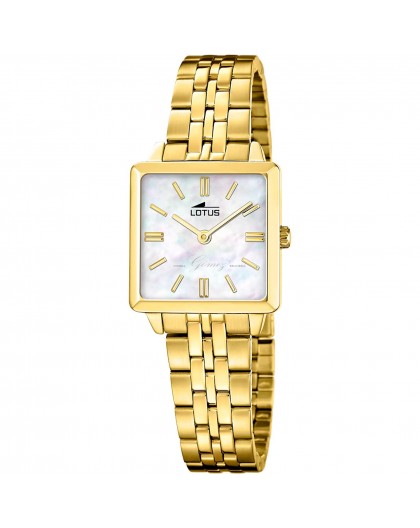 Reloj Lotus cuadrado dorado Ref. 19011/1
