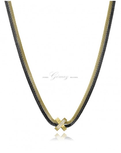 Collar de acero bicolor Viceroy con circ Ref. 75412C01010
