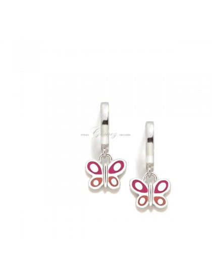 Pendientes de aros de plata mariposa Agatha Ruiz de la Prada Ref. 040DIV