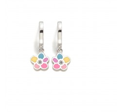 Pendientes de aros de plata flor Agatha Ruiz de la Prada Ref. 037DIV