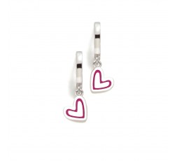 Pendientes de aros de plata Agatha Ruiz de la Prada corazon Ref. 029DIV
