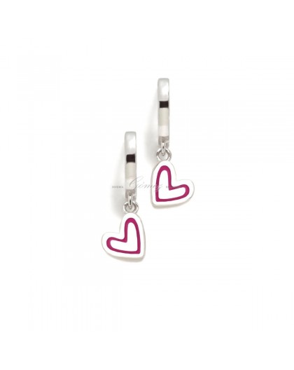 Pendientes de aros de plata Agatha Ruiz de la Prada corazon Ref. 029DIV