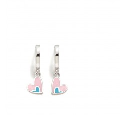 Pendientes de aros de plata corazones Agatha Ruiz de la Prada Ref. 028DIV