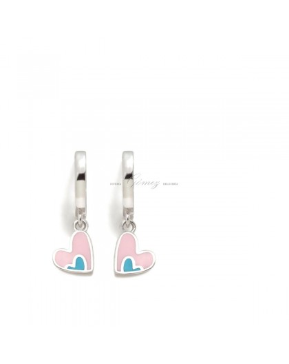 Pendientes de aros de plata corazones Agatha Ruiz de la Prada Ref. 028DIV