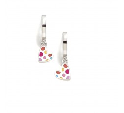 Pendientes de aros de plata corazon Agatha Ruiz de la Prada Ref. 027DIV