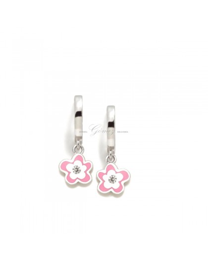 Pendientes de aros de plata Agatha Ruiz de la Prada flor Ref. 034DIV