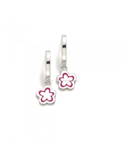 Pendientes de aros de plata Agatha Ruiz de la Prada flor Ref. 033DIV