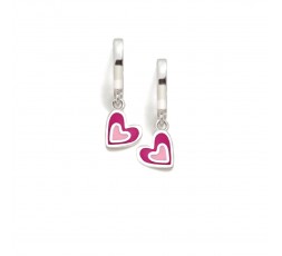 Pendientes de aros de plata corazon Agatha Ruiz de la Prada Ref. 025DIV