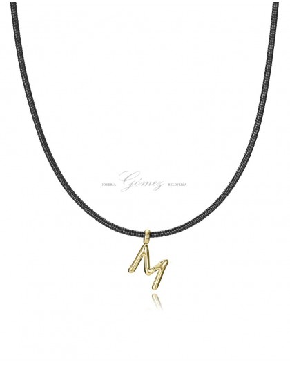 Collar acero y Titanio Ip negro Ref. 15199C09010