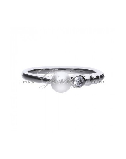 Anillo de plata Diamonfire con perla y circonitas Ref. 6119731111170