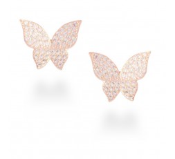 Pendientes Mariposas oro rosa Luxenter Ref. EV051R0000